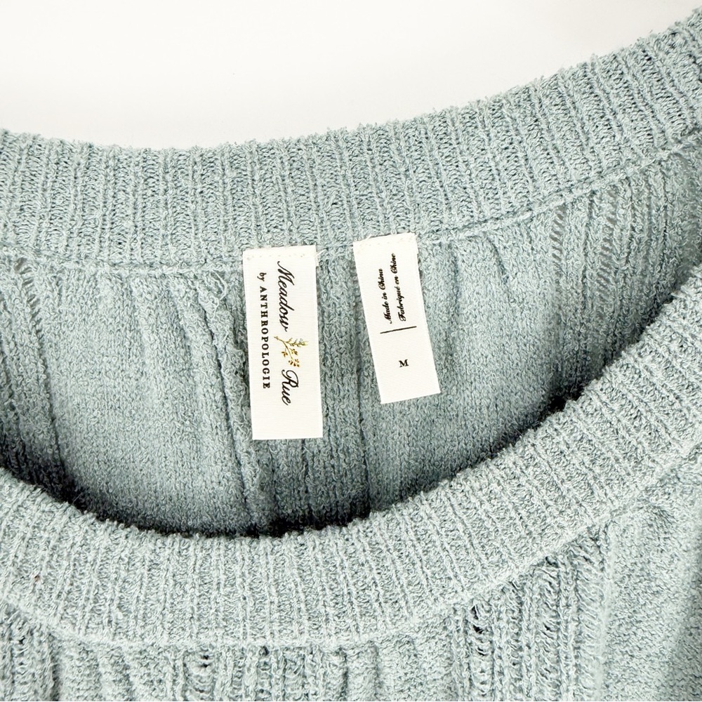 Anthropologie Meadow Rue Lightweight Knit Sweater M Blue - Picture 5 of 6